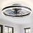 20" Modern Black Low Profile Caged Dimmable Ceiling Fan With Led Light Remote And App Control Reversible Dc Motor-201670310