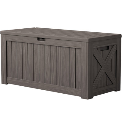 120 Gallons Water Resistant Lockable Deck Box