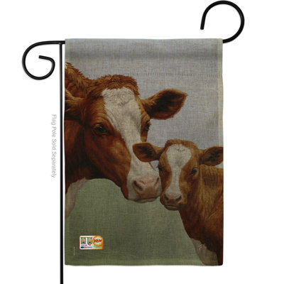 Double Sided 18.5'' H x 13'' W Burlap Animal Garden Flag