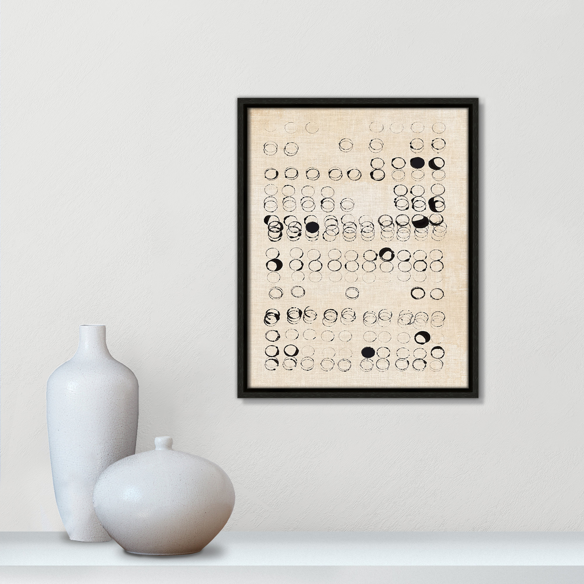 Dots and Dots Print by , 15.5" H x 12.5" W, Espresso