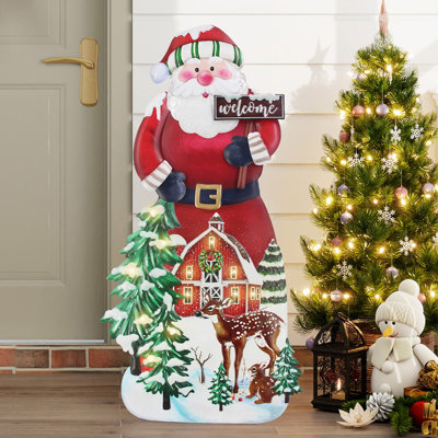 Signe de Noël illuminé 40 pouces - Père Noël