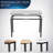 Vivo Black Electric Quad-Motor Height Adjustable 4-Leg Standing Desk Frame