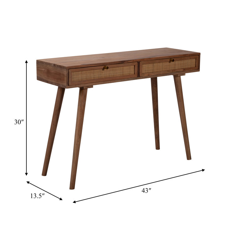 Lundquist Solid Wood Desk George Oliver Color: Brown