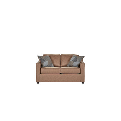 58" Upholstered Loveseat with Terrazzo Pillows