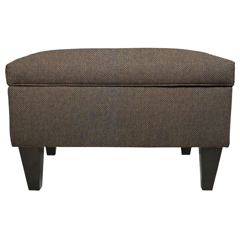 Repose-pieds de rangement rectangulaire en velours de 22 po de large Zaylee, Argenté
