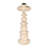Round Carved Mango Wood Taper Holder