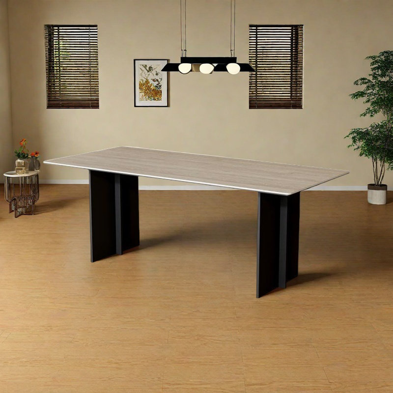 Table de salle à manger Wabi - Sabi, H 29,52 po x L 70,86 po x l 31,49 po