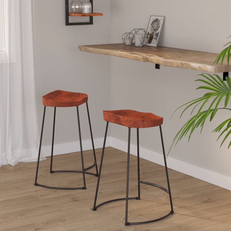 Tabouret de bar Tabouret de bar à hauteur de comptoir pour pub en bois de manguier massif
