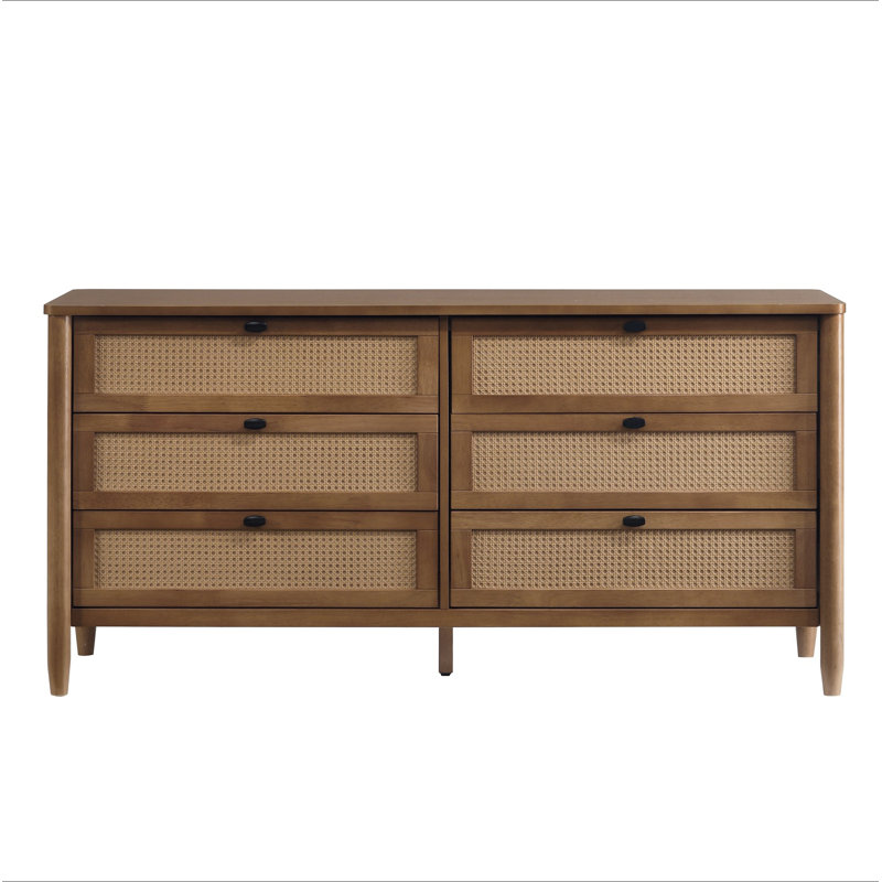 Commode 6 tiroirs avec miroir Vichy