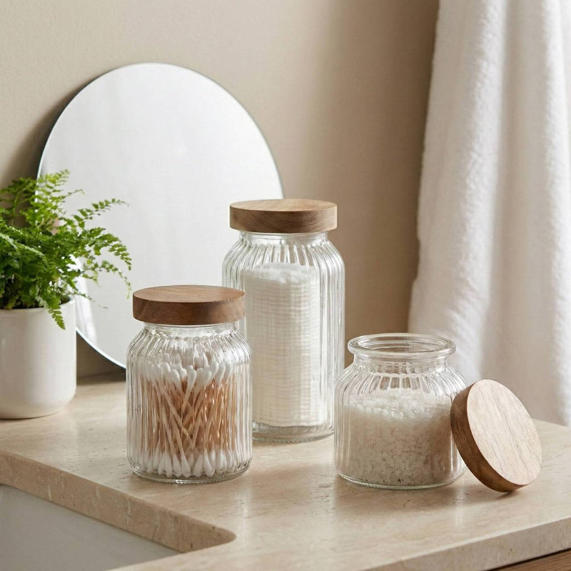 Bosnjak Glass Jar, 1, 16cm H x 10.5cm W x 10.5cm D