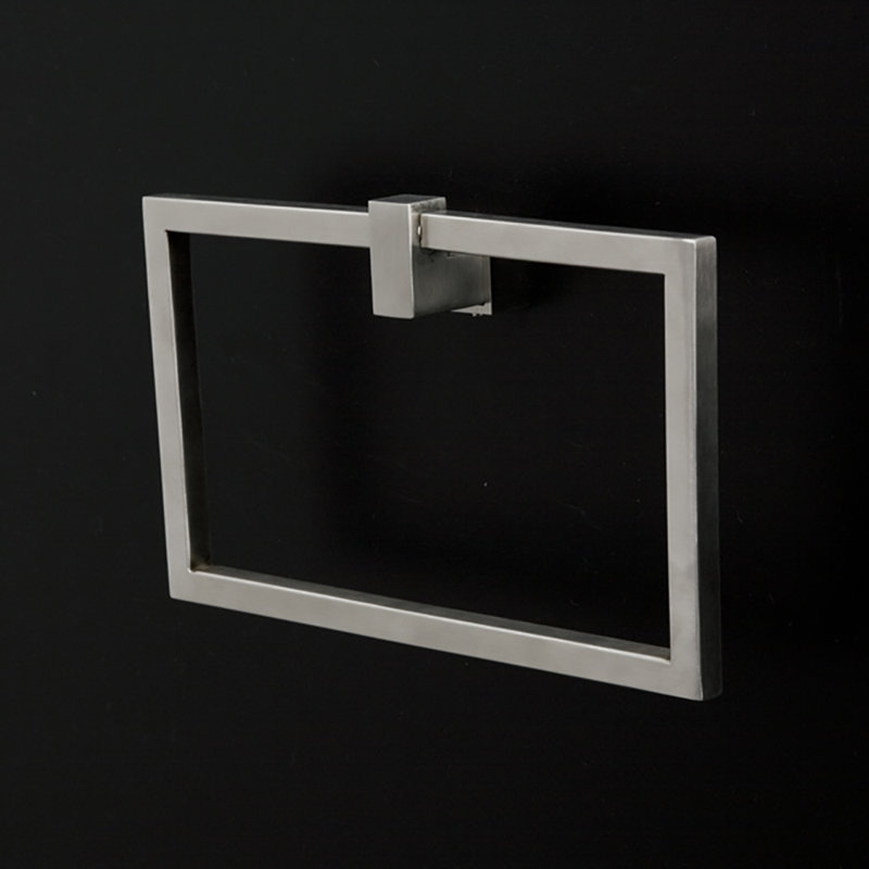 Quadro Towel Ring, Brushed Stainless Steel