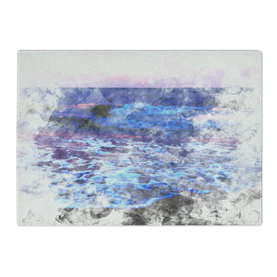 Tempered Glass Pretty Beach Sunset Chopping Board