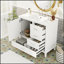 36 Inch White Bathroom Vanity with Solid Pine Frame, Soft Close Door, and 3 Drawers for Modern Storage and Aesthetic Appeal-288642112