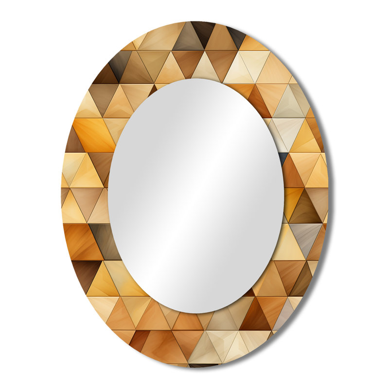 Miroir mural beige et brun rustique, H 43 po x l 33 po