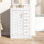 Meuble-lavabo 24 po avec lavabo intégré en céramique, meuble-lavabo simple avec 1 porte et 3 tiroirs pour salle de bain petite et moyenne, blanc