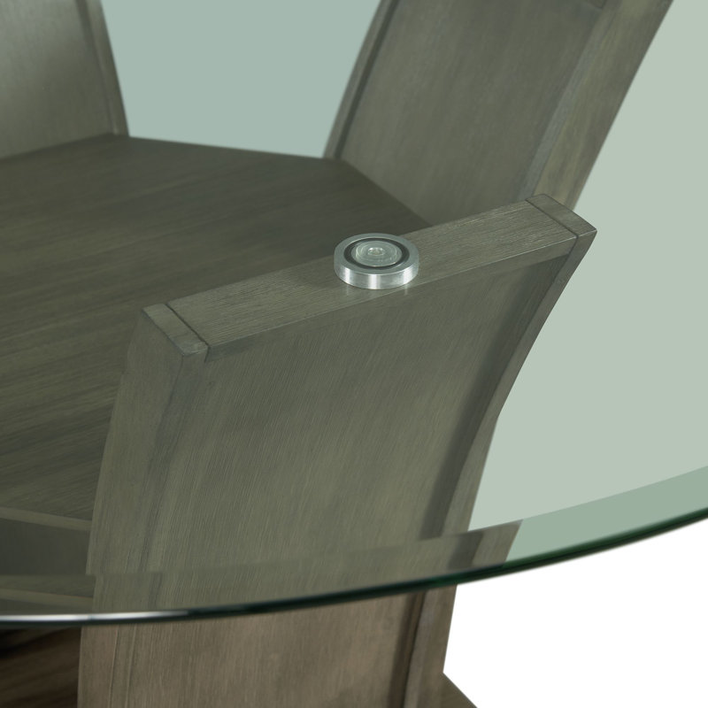 Simms Round Glass Top Dining Table