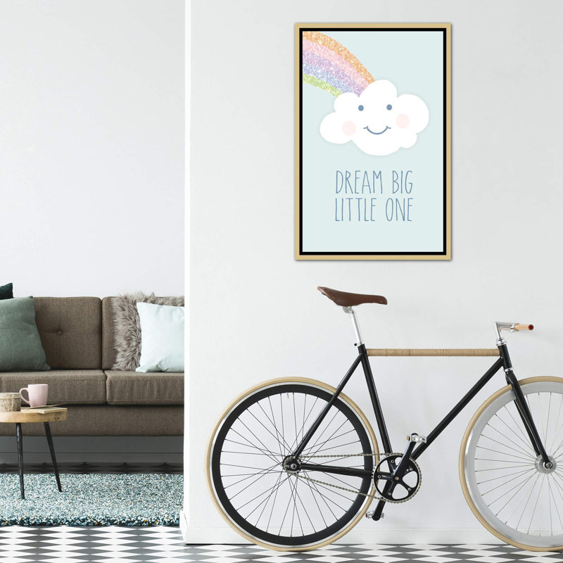 Art de rêve big little, Toile encadrée d'or, H 26 po x l 18 po x P 1,5 po