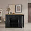 Buffet de rangement avec garde-robe, tiroir, casier à vin et porte-verres à pied-709593509