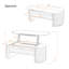 Table basse relevable avec compartiment caché, table ovale moderne-552500652