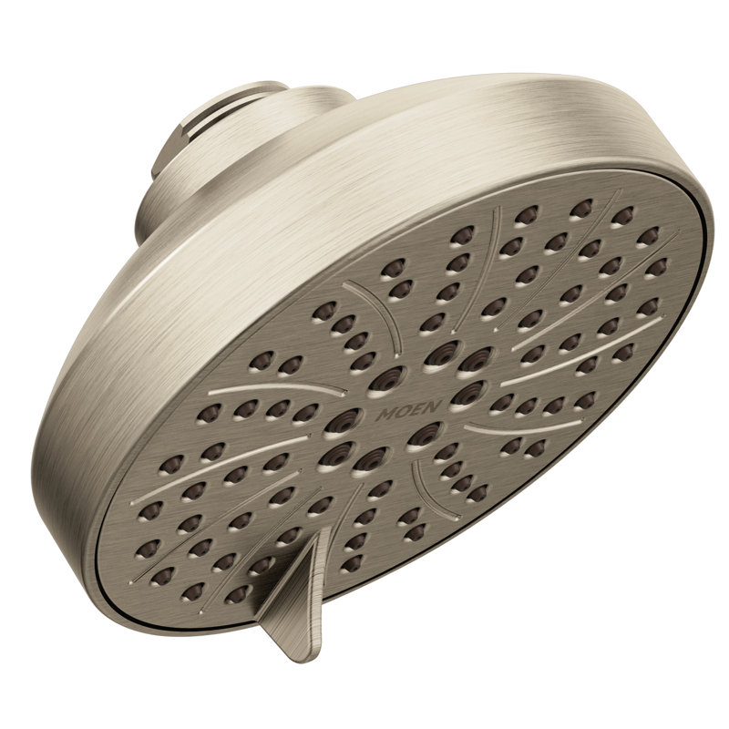 4-1/2 ROUND SHWR HEAD 6-SPRAY, Brushed Nickel