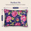 Ensemble de housse de coussin floral 20 x 20 avec impression numérique et fermeture à glissière pour décoration de Noël-84422385