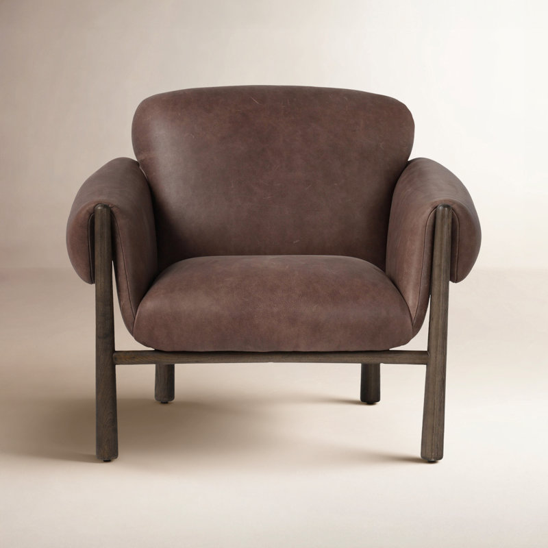 Olia Armchair, Palermo Cigar Top Grain Leather