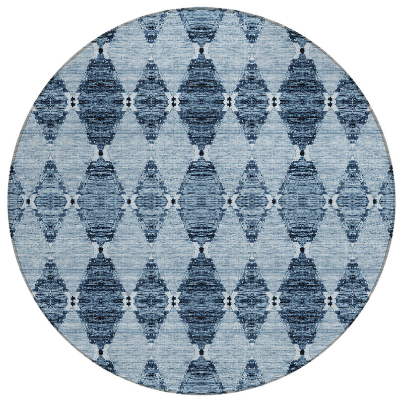Loreen Washable Moroccan Indoor / Outdoor Rug, Round 8'