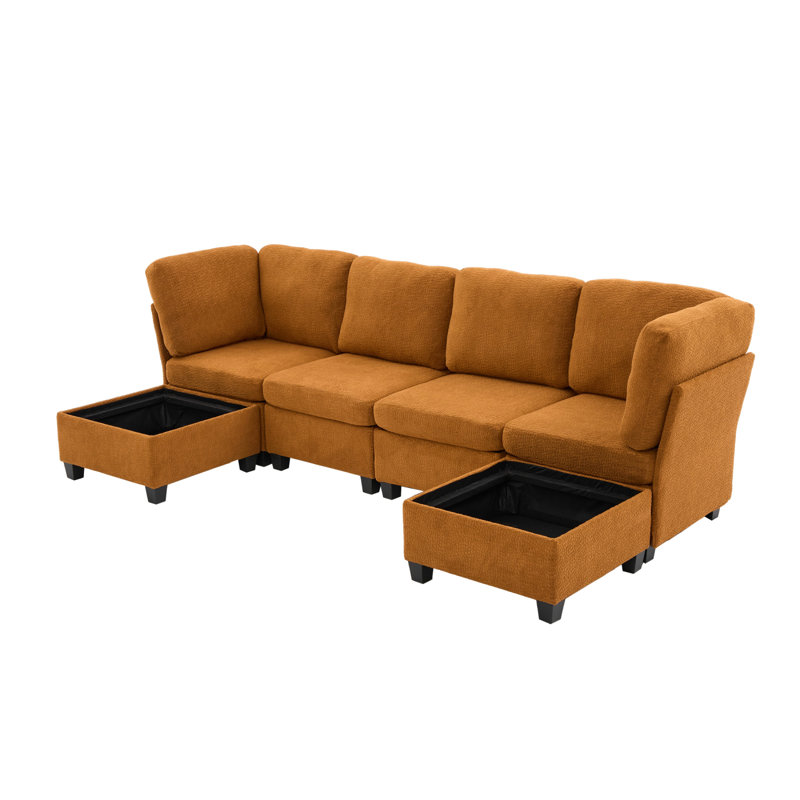 104.3" Cloud Sectional Couch With L-Shape Chaise,Modern Modular Sofa With Deep Seat, Upholstered Couches For Living Room Bedroom,No Assembly Required,(Plush Corduroy Fabric)