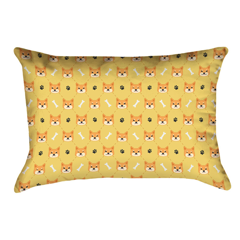 Coussin Katelyn Elizabeth, Simili suède, Jaune
