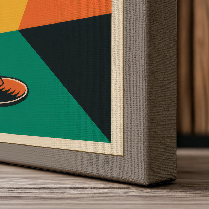 Dry Martini Poster Art Deco - Wrapped Canvas, 30x20 - 76.2 x 50.8 cm, Taupe Border