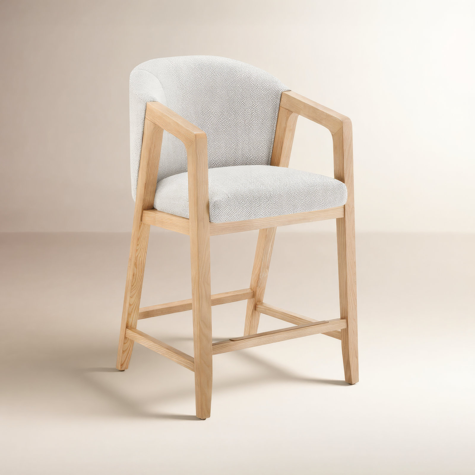 Degraw 26" Bar Stool, Prestige Ivory/Basketweave