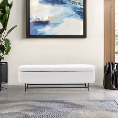 Atiksh Fabric Upholstered Storage Bedroom Bench