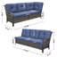 Ensemble de patio d'extérieur en L de 100,2 po de large avec coussins Deb-878581719-878581718