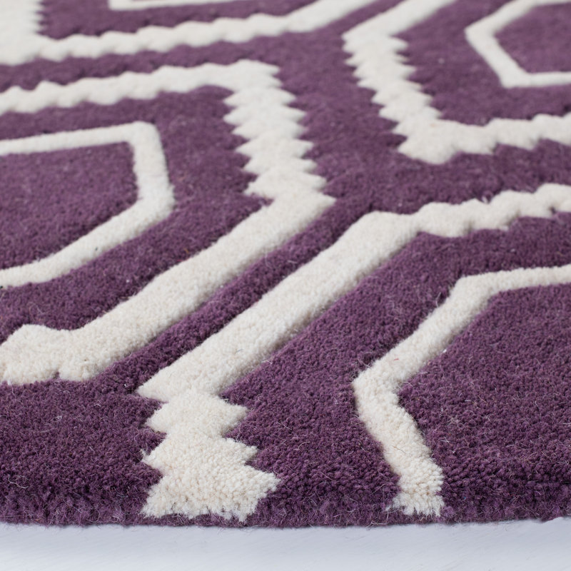 Deedie Hand Tufted Wool Geometric Rug, Rectangle 2' x 3'