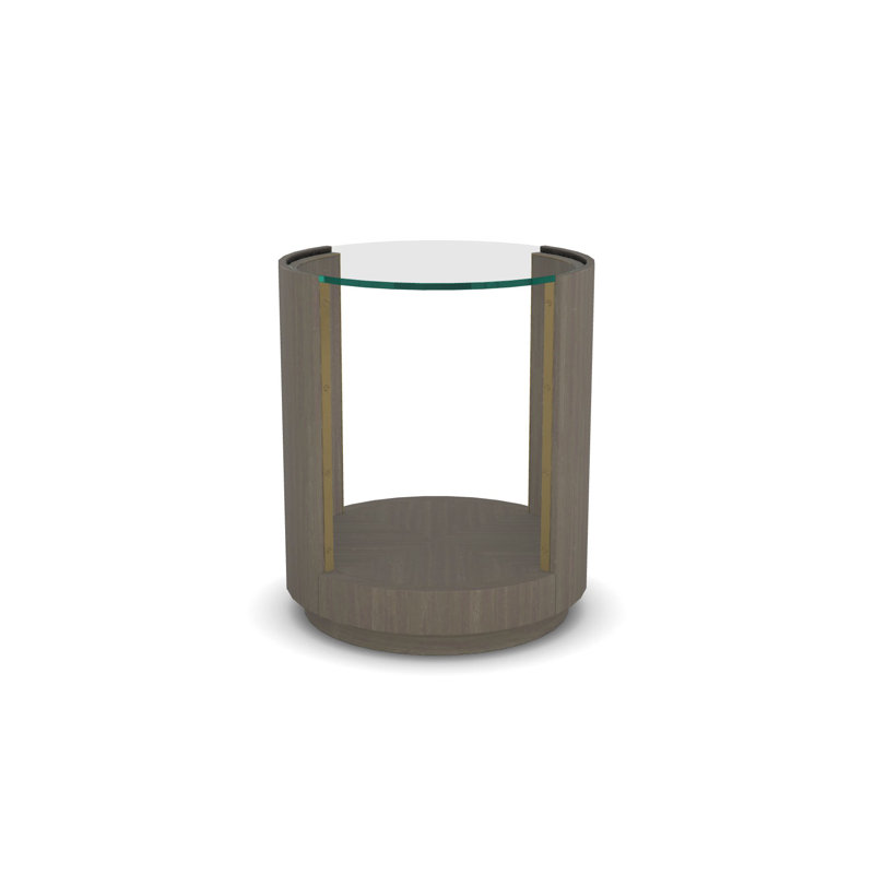 Axis III Round Lamp Table, Hampton
