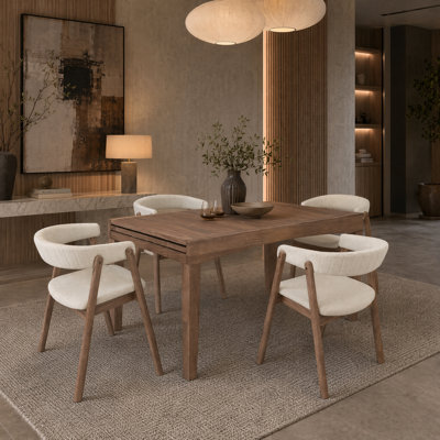  Ensemble de salle à manger à rallonge scandinave 5 pièces Klingbeil Briarwood