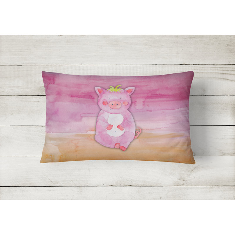  Coussin lombaire aquarelle cochon