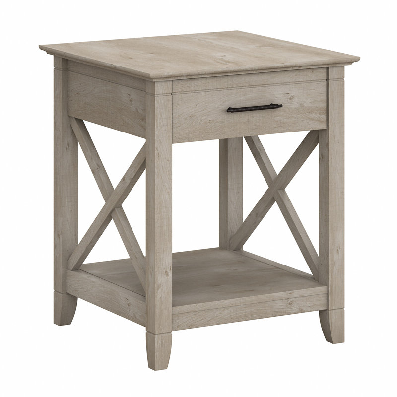 Huckins 1 - Drawer Nightstand, Washed Gray