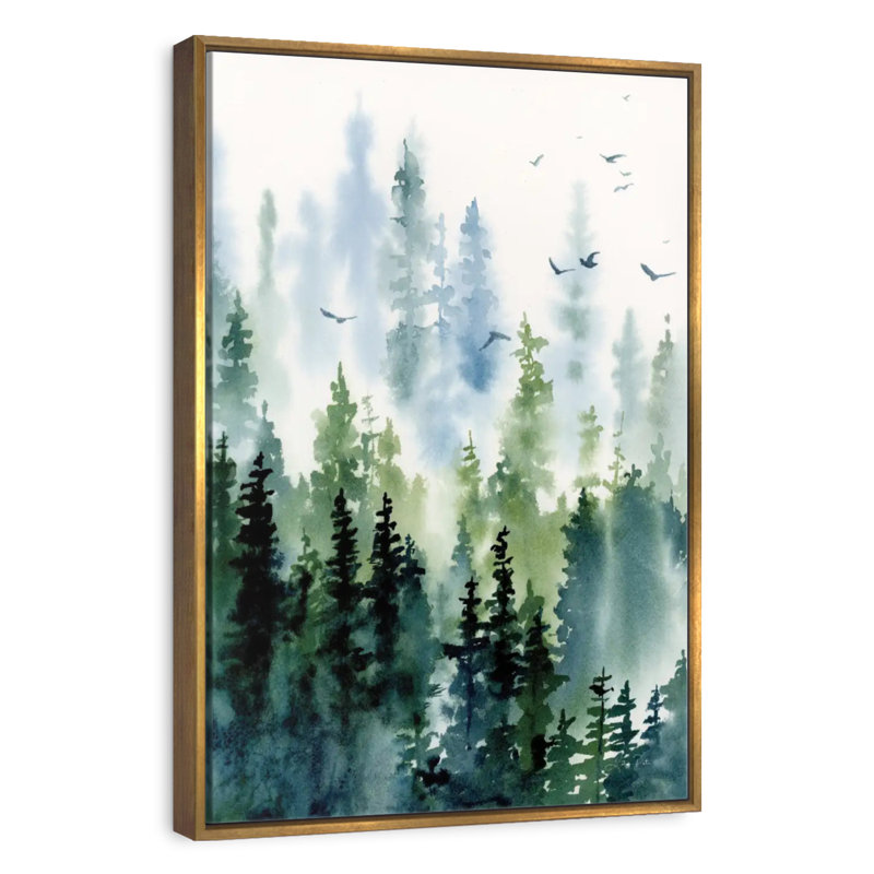 Treeline, Floating Frame Gold, 29" x 43"
