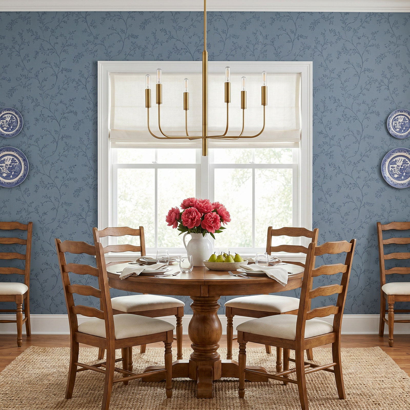 Tedder 6-Light Chandelier, Burnished Brass