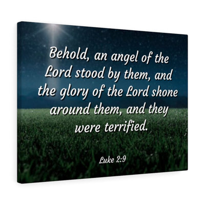 The Angel Luke 2:9 - Wrapped Canvas Print