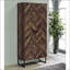 Armoire d'appoint à 8 tablettes en chêne rustique et bronze industriel-422944292
