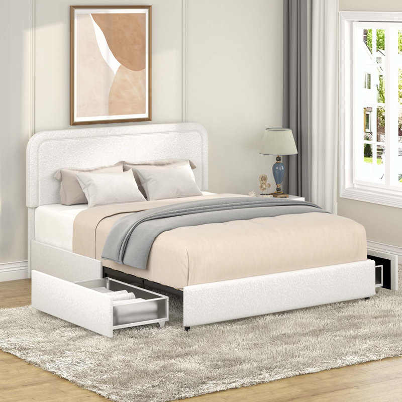 Maxwill Upholstered Metal Platform Storage Bed
