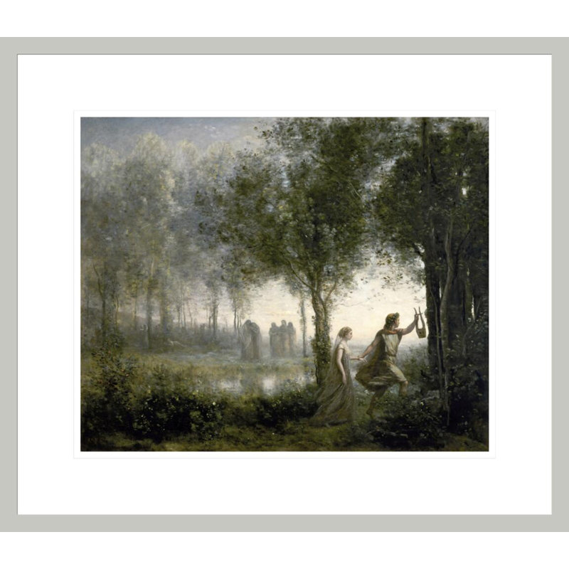 Orphée menant Eurydice des Enfers par Jean-Baptiste-Camille Corot, impression giclée encadrée, H 17,75 po x l 20,39 po