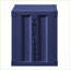 Table de chevet bleue en métal avec 2 tablettes ouvertes - industrielle moderne-459186806