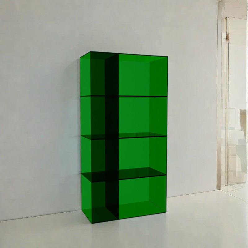 Bibliothèque moderne exquise, (4 tablettes) H 47,2 po x l 23,6 po x P 9,8 po, Vert foncé