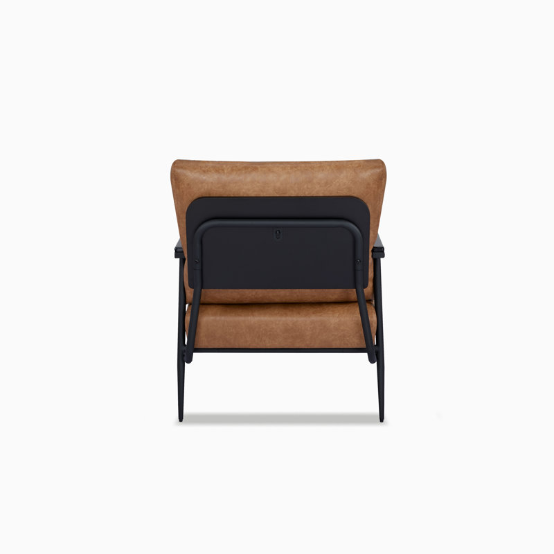 Fauteuil en cuir Vernon, Cuir végétalien brun Bechtold
