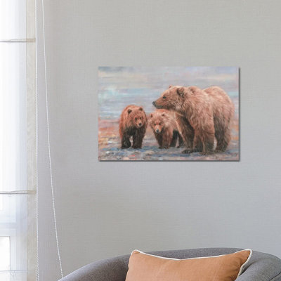 Three Bears by David Stribbling - Wrapped Canvas Gallery-Wrapped Canvas Giclée