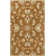 Tapis brun en laine touffeté à la main à motif floral Arnedra