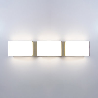  Luminaire de salle de bain moderne à 3 lumières DEL pour meuble-lavabo